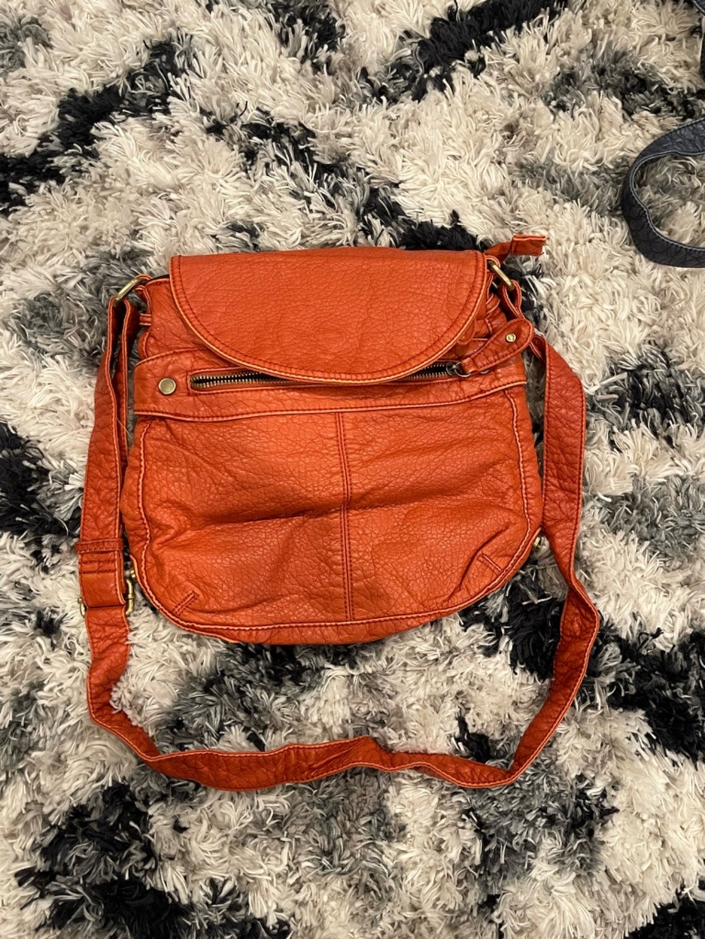Orange Crossbody Shoulder Bag - Unbranded